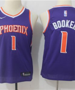 Suns 1 Devin Booker Purple Youth Nike Swingman Jersey