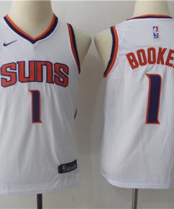 Suns 1 Devin Booker White Youth Nike Swingman Jersey