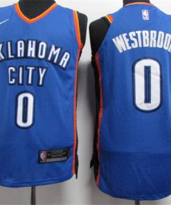 Thunder 0 Russell Westbrook Blue Nike Youth Jersey