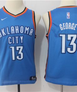 Thunder 13 Paul George Blue Nike Youth Swingman Jersey