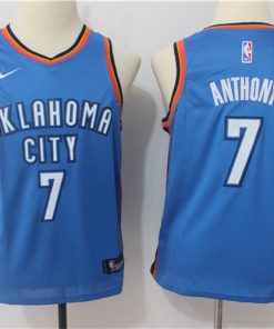 Thunder 7 Carmelo Anthony Blue Nike Youth Swingman Jersey