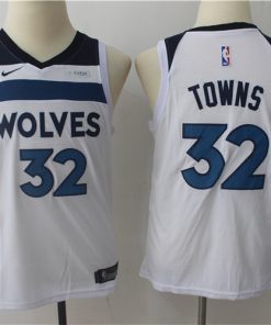 Timberwolves 32 Karl-Anthony Towns White Youth Nike Swingman Jersey