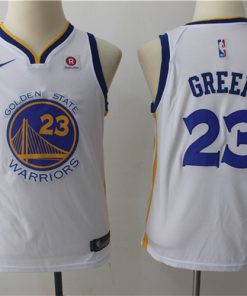Warriors 23 Draymond Green White Youth Nike Swingman Jersey