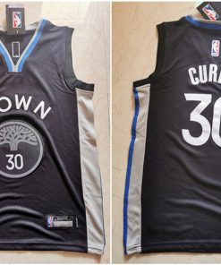 Warriors 30 Stephen Curry Black Youth 2019-20 City Edition Nike Swingman Jersey