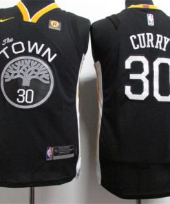 Warriors 30 Stephen Curry Black Youth Nike Jersey
