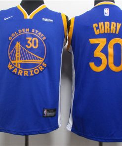 Warriors 30 Stephen Curry Blue Youth 2020 New Nike Swingman Jersey