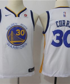 Warriors 30 Stephen Curry White Youth Nike Swingman Jersey