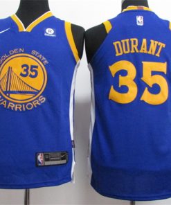 Warriors 35 Kevin Durant Blue Youth Nike Jersey