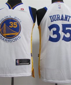 Warriors 35 Kevin Durant White Youth Nike Jersey