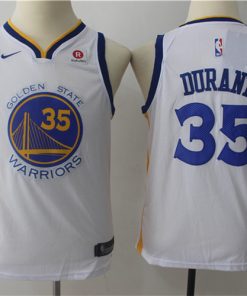Warriors 35 Kevin Durant White Youth Nike Swingman Jersey