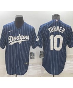 MLB Dodgers 10 Justin Turner Blue Nike Cool Base Men Jersey