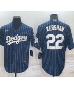 MLB Dodgers 22 Clayton Kershaw Blue Nike Cool Base Men Jersey