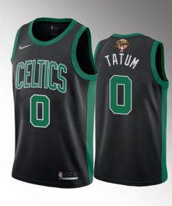 Men's Boston Celtics #0 Jayson Tatum 2022 Black Finals Stitched Jersey