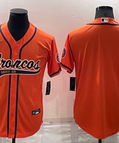 Men's Denver Broncos Blank Orange Stitched Jersey
