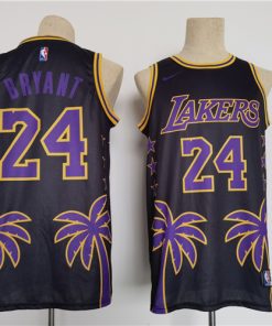 Men's Los Angeles Lakers #24 Kobe Bryant Print Black Fashion Jersey