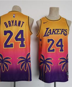 Men's Los Angeles Lakers #24 Kobe Bryant Yellow Fashion Jersey