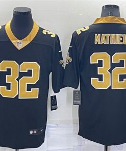 Men's New Orleans Saints #32 Tyrann Mathieu Black Vapor Limited Stitched Jersey