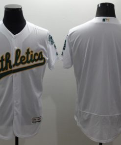 Men's Oakland Athletics Custom White Cool Base Stitched MLB Jersey