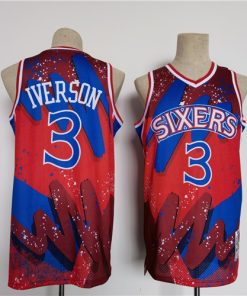 Men's Philadelphia 76ers #3 Allen Iverson Hip Hop Jersey