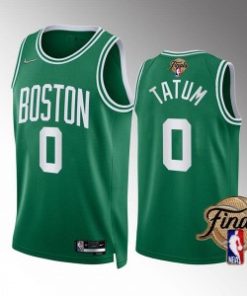 NBA Celtics 0 Jayson Tatum Green 2022 Finals Nike Men Jersey