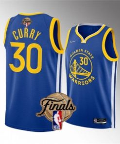 NBA Warriors 30 Stephen Curry Royal 2022 Finals Nike Men Jersey