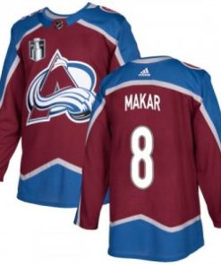 NHL Avalanche 8 Cale Makar Burgundy 2022 Stanley Cup Final Patch Reverse Retro Adidas Men Jersey