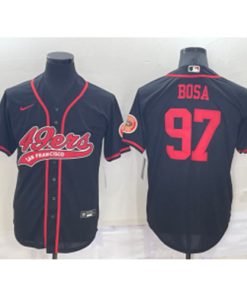 Nike 49ers 97 Nick Bosa Black Vapor Baseball Limited Men Jersey