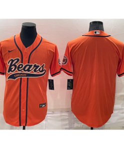 Nike Bears Blank Orange Baseball Men Jersey