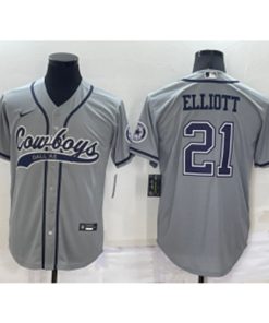 Nike Cowboys 21 Elliott Grey Vapor Baseball Limited Men Jersey
