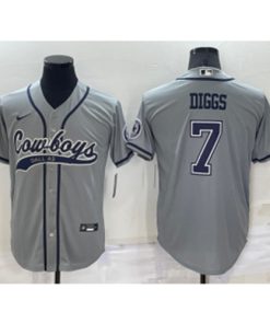 Nike Cowboys 7 Diggs Grey Vapor Baseball Limited Men Jersey