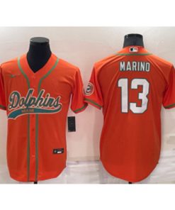 Nike Dolphins 13 Dan Marino Orange Vapor Baseball Limited Men Jersey