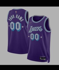 Nike Los Angeles Lakers Purple Swingman Custom Jersey City Edition