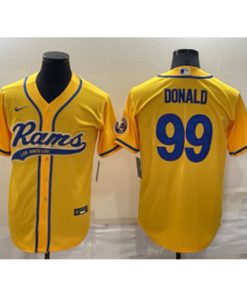 Nike Rams 99 Aaron Donald Yellow Vapor Baseball Limited Men Jersey