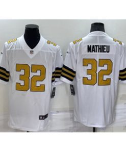 Nike Saints 32 Tyrann Mathieu White Color Rush Limited Men Jersey