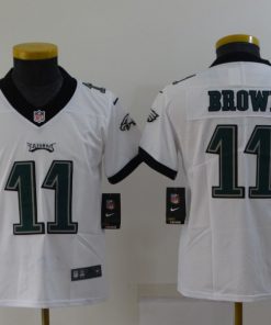 Youth Philadelphia Eagles #11 A. J. Brown White Vapor Untouchable Limited Stitched Football Jersey