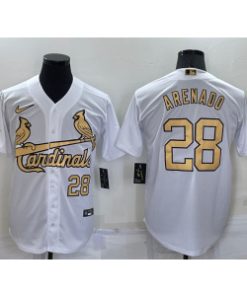 MLB Cardinals 28 Nolan Arenado White 2022 All-Star Nike Cool Base Men Jersey