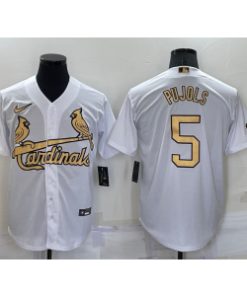 MLB Cardinals 5 Albert Pujols White 2022 All-Star Cool Base Men Jersey