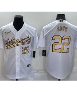 MLB Nationals 22 Juan Soto White 2022 All-Star Nike Cool Base Men Jersey