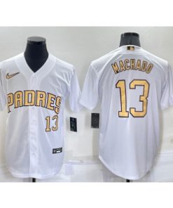 MLB Padres 13 Manny Machado White 2022 All-Star Nike Cool Base Men Jersey