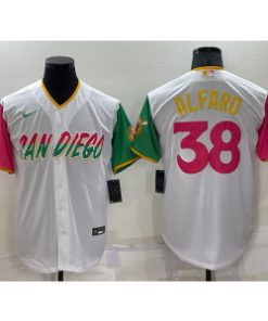 MLB Padres 38 Alfaro White 2021 City Connect Cool Base Men Jersey