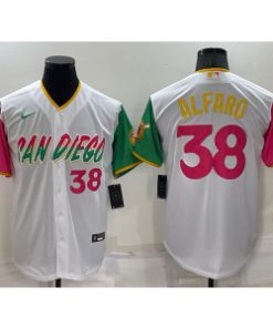 MLB Padres 38 Alfaro White 2021 City Connect Nike Cool Base Men Jersey