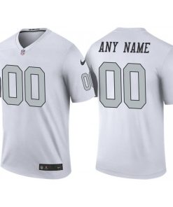 Men's Oakland Raiders Color Rush Legend White Custom Jersey