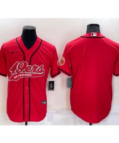 Men's San Francisco 49ers Blank Red Cool Base Stitched Baseball Jersey