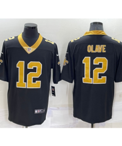 Nike Saints 12 Chris Olave Black 2022 NFL Draft Vapor Untouchable Limited Men Jersey