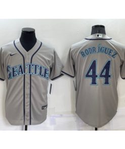 MLB Mariners 44 Julio Rodríguez Grey Nike Cool Base Men Jersey