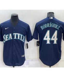 MLB Mariners 44 Julio Rodríguez Navy Nike Cool Base Men Jersey