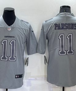Men's Dallas Cowboys #11 Micah Parsons Grey Atmosphere Fashion Stitched Jersey
