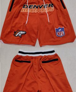 Men's Denver Broncos Orange Shorts(Run Small)
