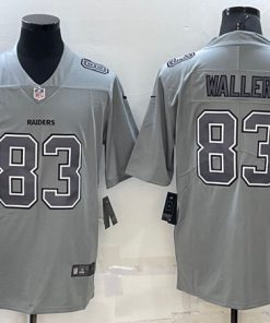 Men's Las Vegas Raiders #83 Darren Waller Gray Atmosphere Fashion Stitched Jersey