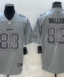 Men's Las Vegas Raiders #83 Darren Waller Gray Atmosphere Fashion Stitched Jersey With patch